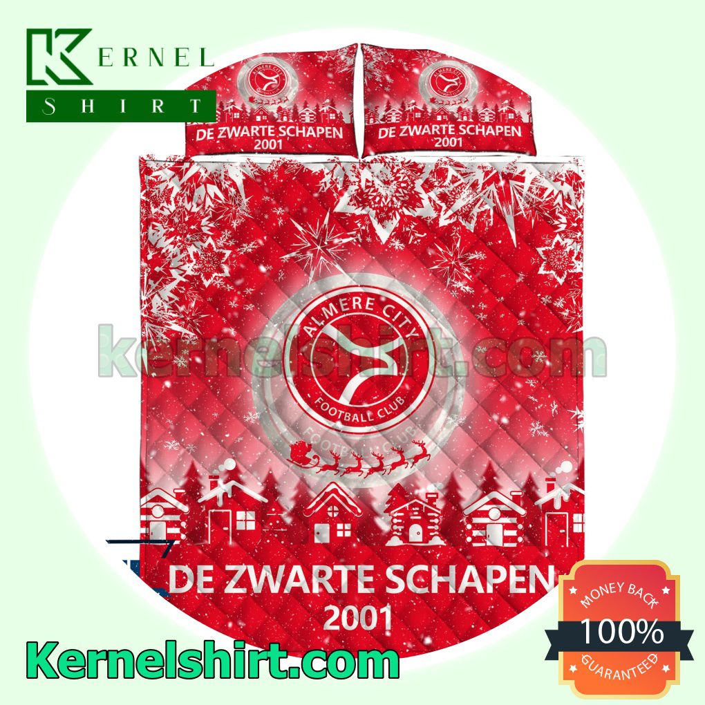 Almere City Fc De Zwarte Schapen 2001 Football Comforter Set a