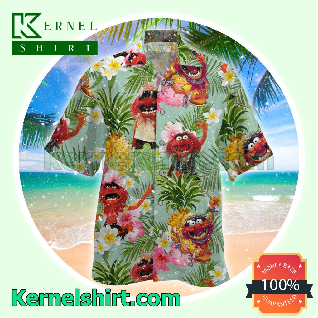 Animal Drummer Muppet Pineapple Summer Short Sleeve Shirt