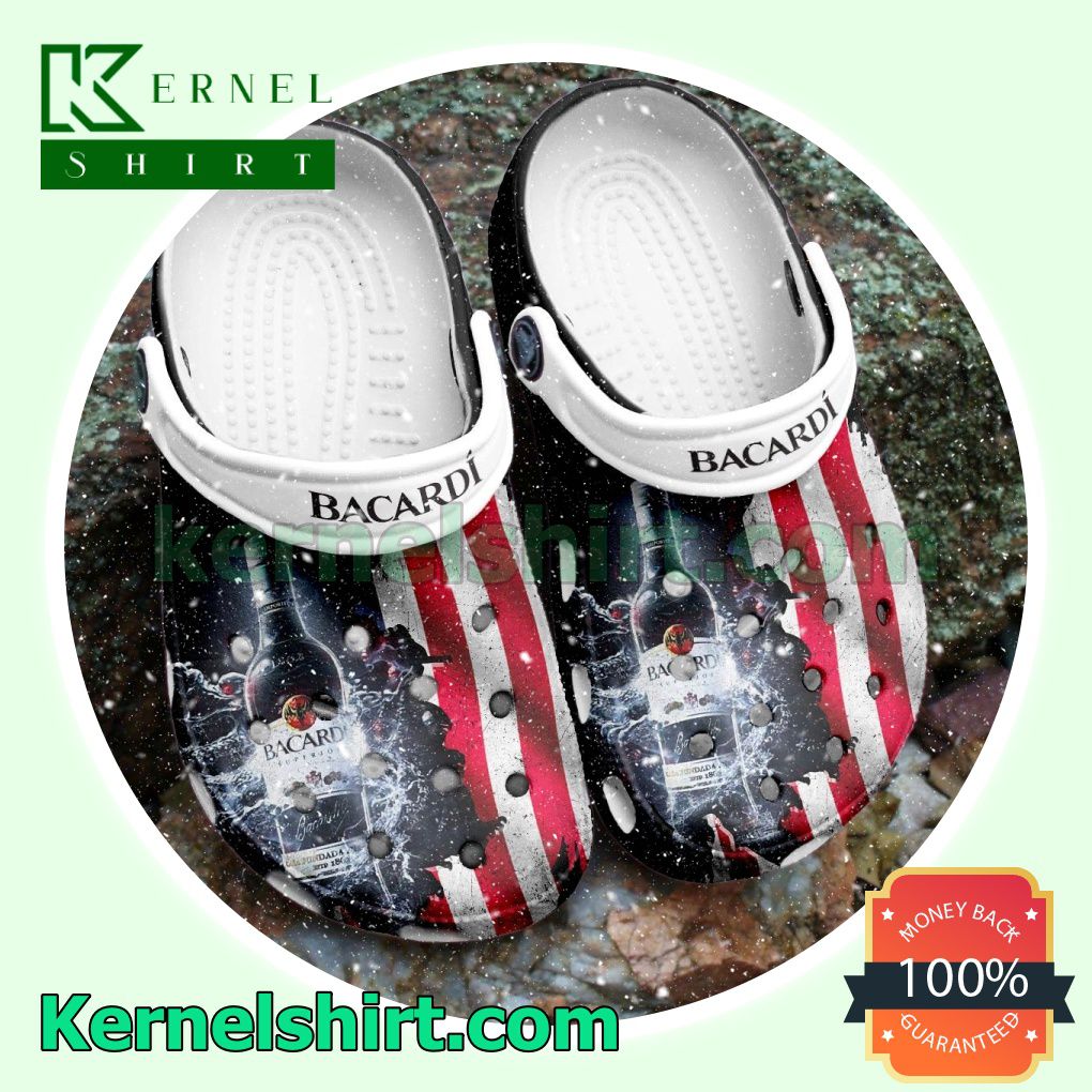 Bacardi American Flag Clogs Shoes Slippers Sandals