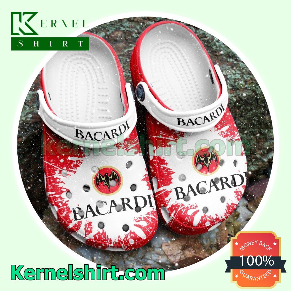 Bacardi Logo Color Splash Clogs Shoes Slippers Sandals