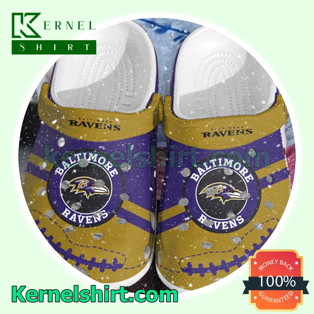 Baltimore Ravens Logo Sport Clogs Shoes Slippers Sandals