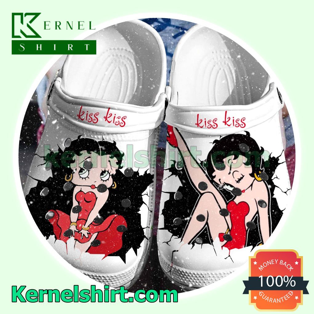 Betty Boop Kiss Kiss Clogs Shoes Slippers Sandals