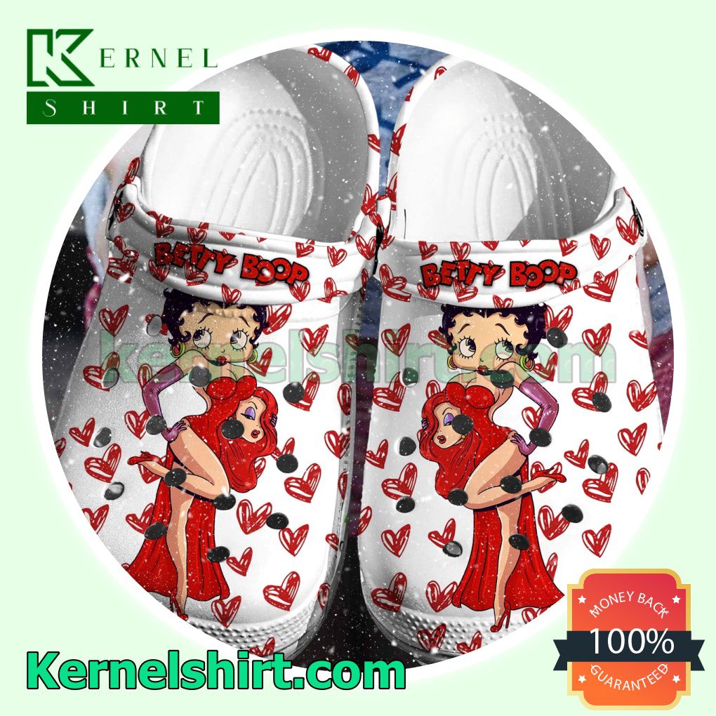 Betty Boop Red Heart Clogs Shoes Slippers Sandals