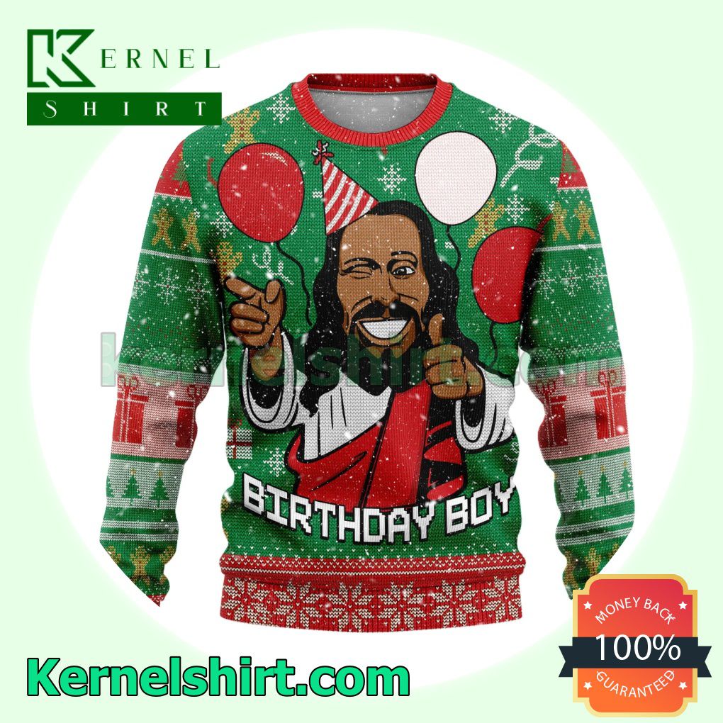 Birthday Boy Jesus Xmas Knitted Sweater