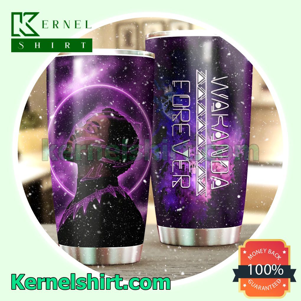 Black Panther Wakanda Forever Galaxy Tumbler Cup