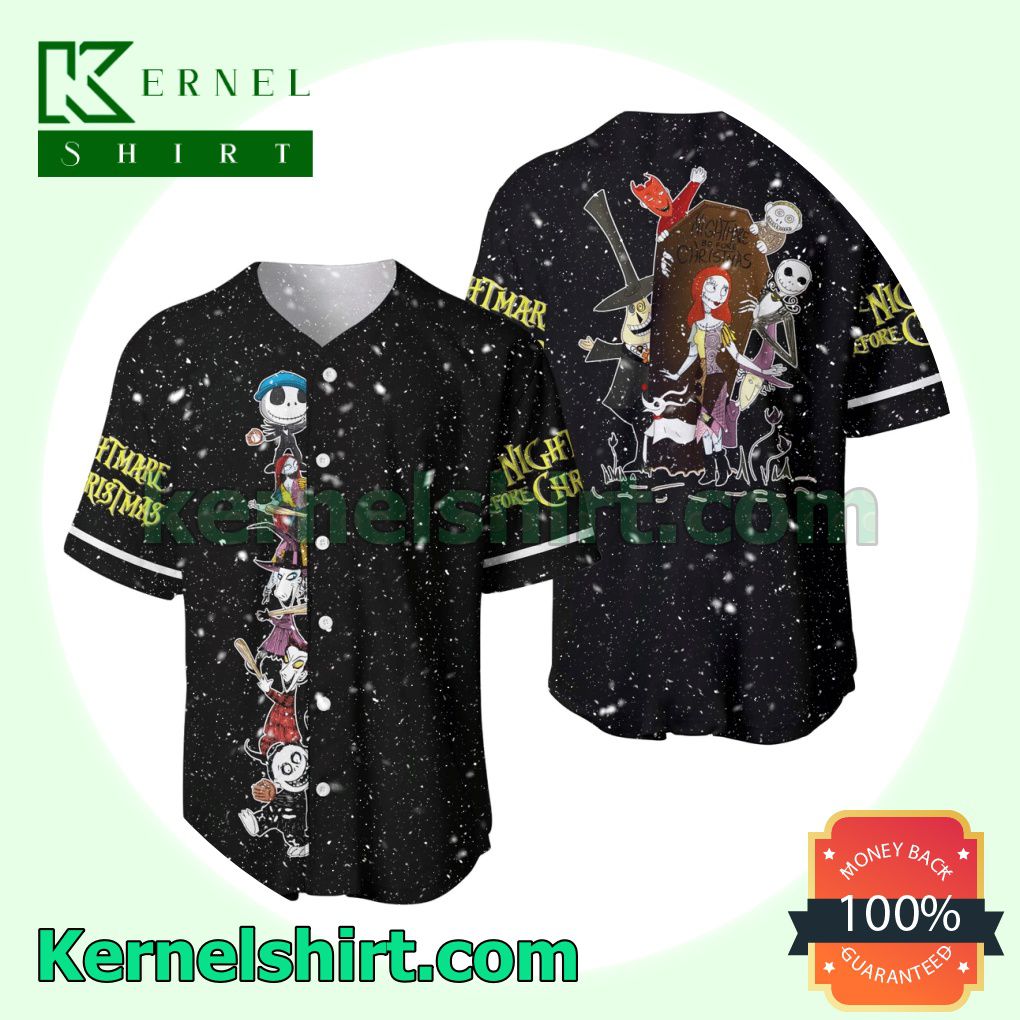 Black Squad Nightmare Before Christmas Custom Baseball Jersey