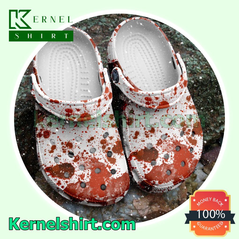 Blood Stain Halloween Clogs Shoes Slippers Sandals