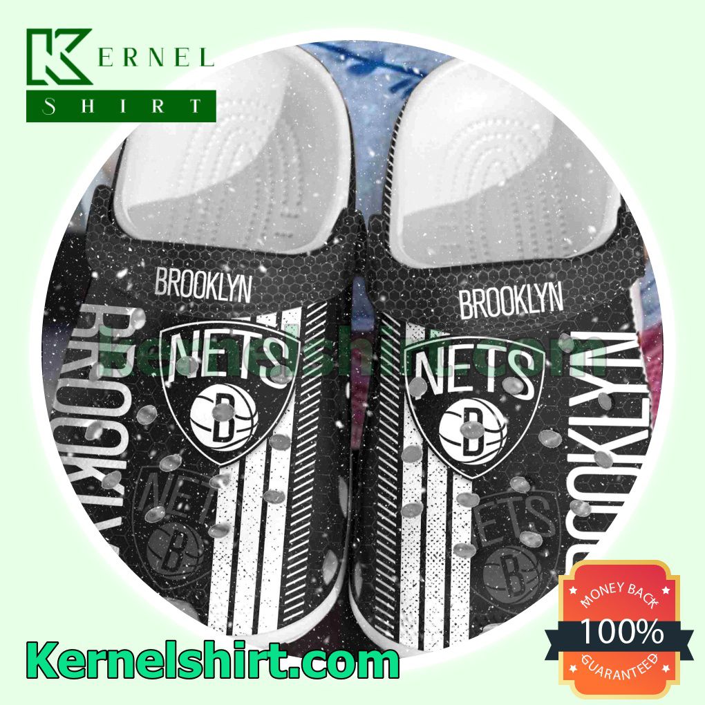 Brooklyn Nets Hive Pattern Clogs Shoes Slippers Sandals