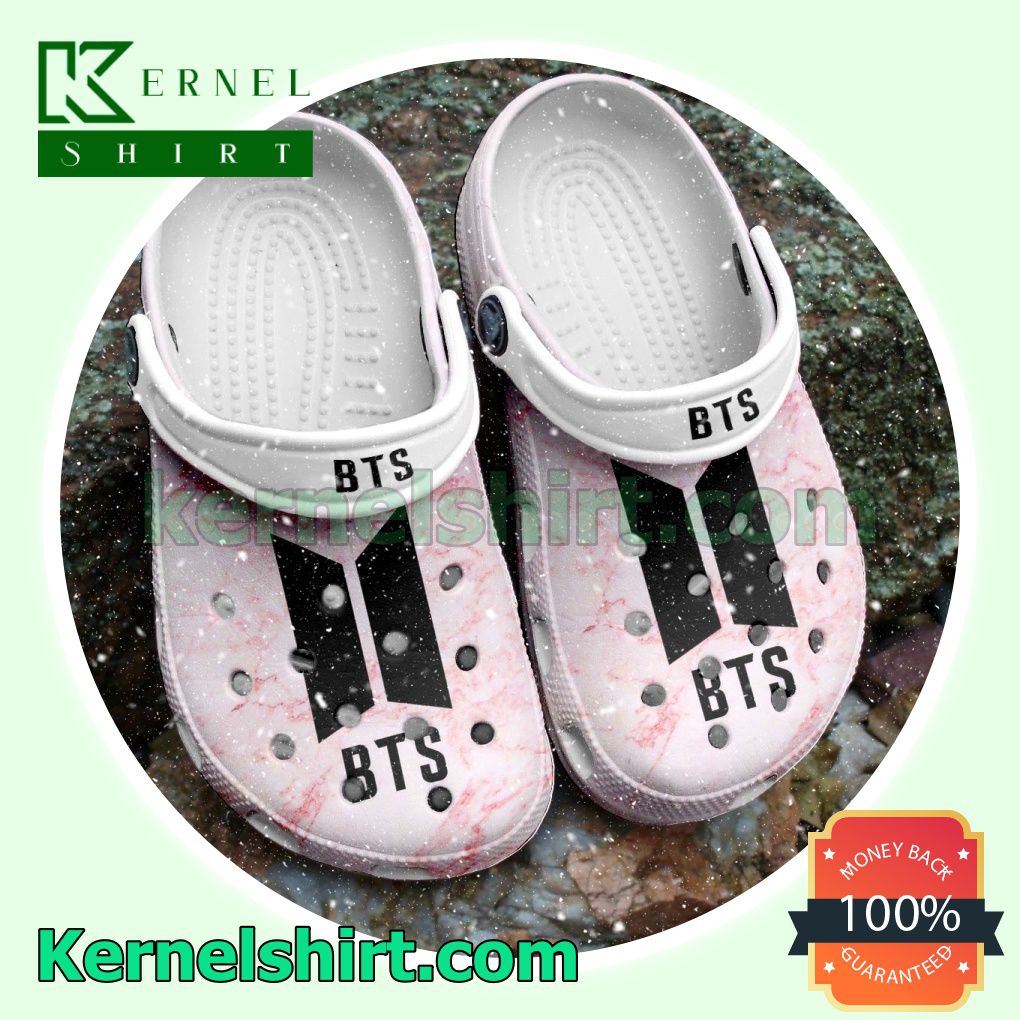 Bts Band Pink Abstract Clogs Shoes Slippers Sandals