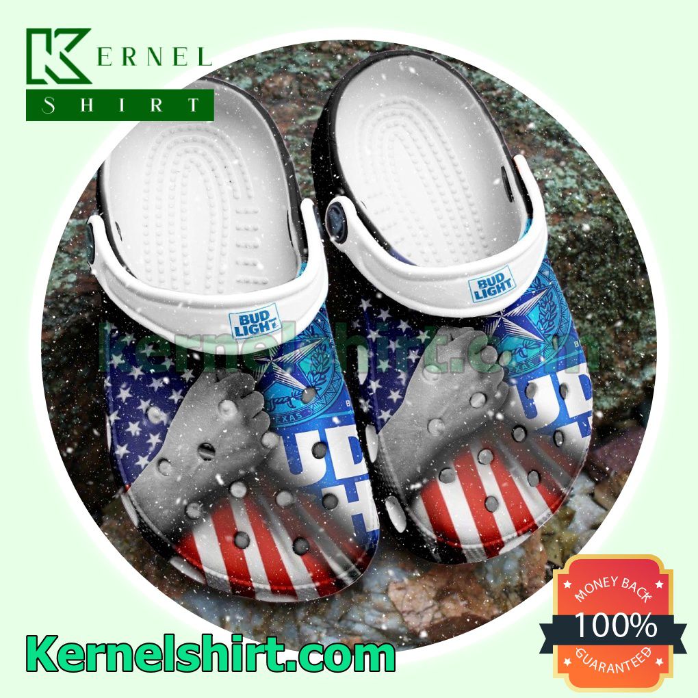 Bud Light American Flag Clogs Shoes Slippers Sandals