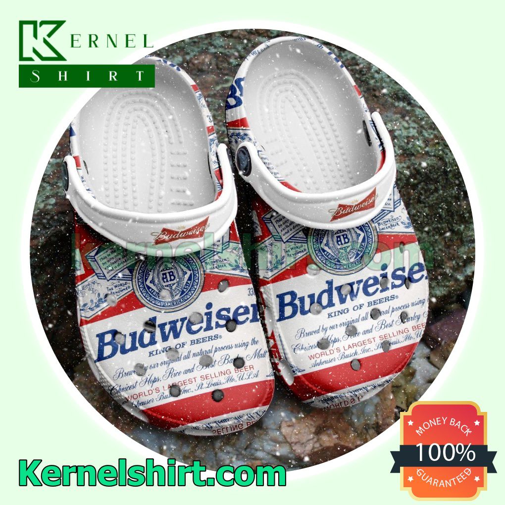 Budweiser King Of Beer Clogs Shoes Slippers Sandals