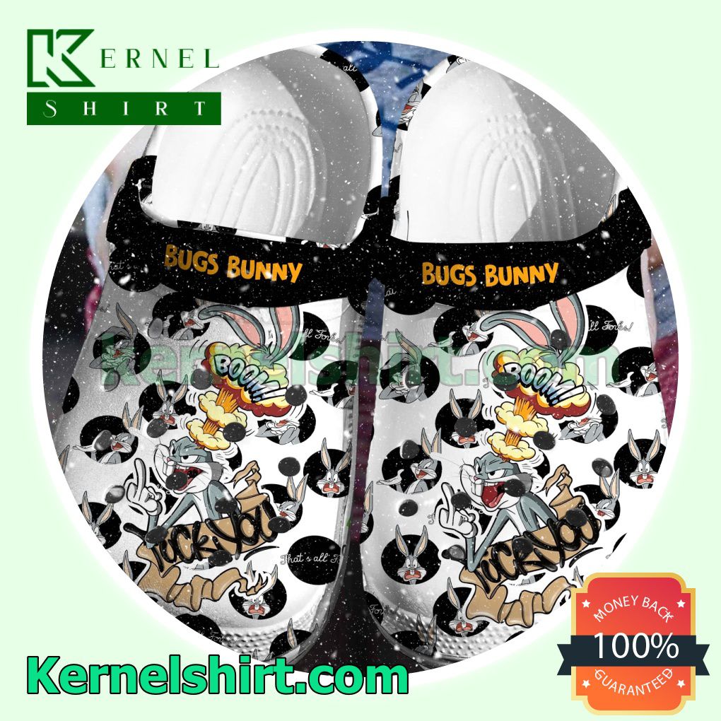 Bugs Bunny Fuck You Clogs Shoes Slippers Sandals