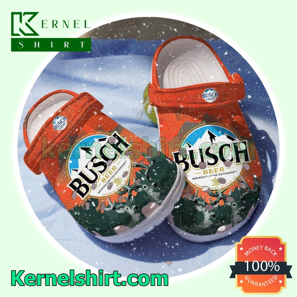 Busch Beer Deer Hunting Clogs Shoes Slippers Sandals