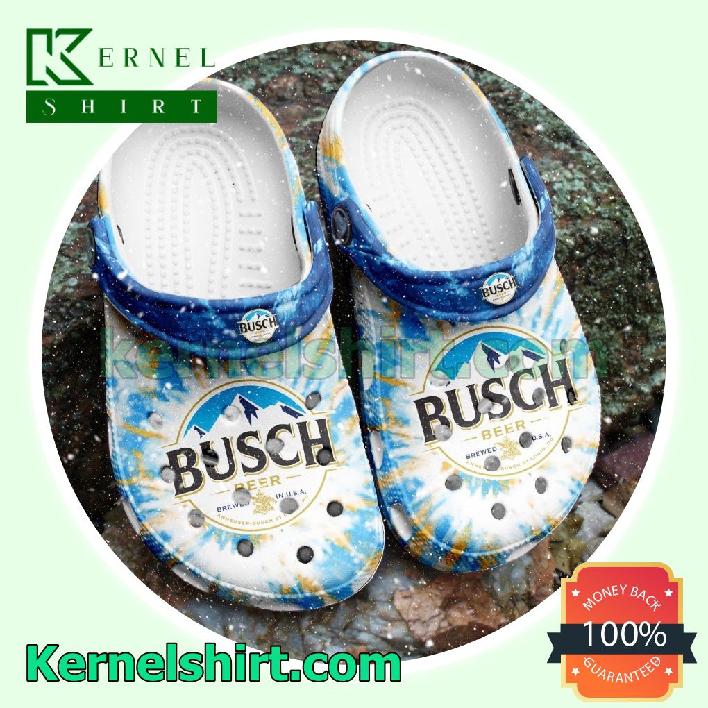 Busch Beer Tie Dye Clogs Shoes Slippers Sandals