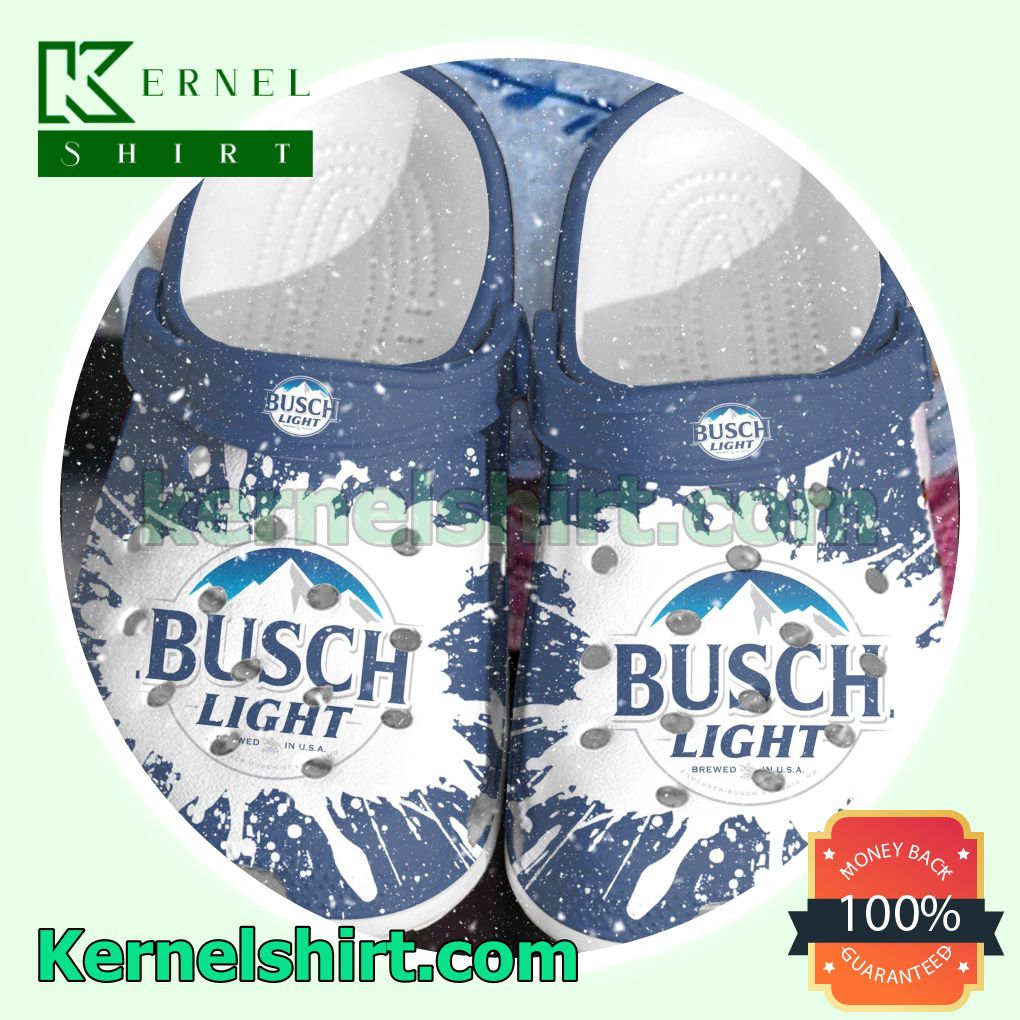 Busch Light Beer Logo Color Splash Clogs Shoes Slippers Sandals