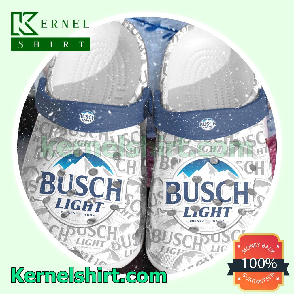 Busch Light Beer Logo Print Clogs Shoes Slippers Sandals