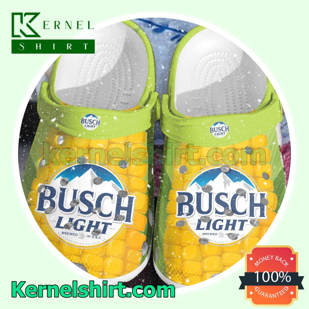 Busch Light Beer With Corn Clogs Shoes Slippers Sandals