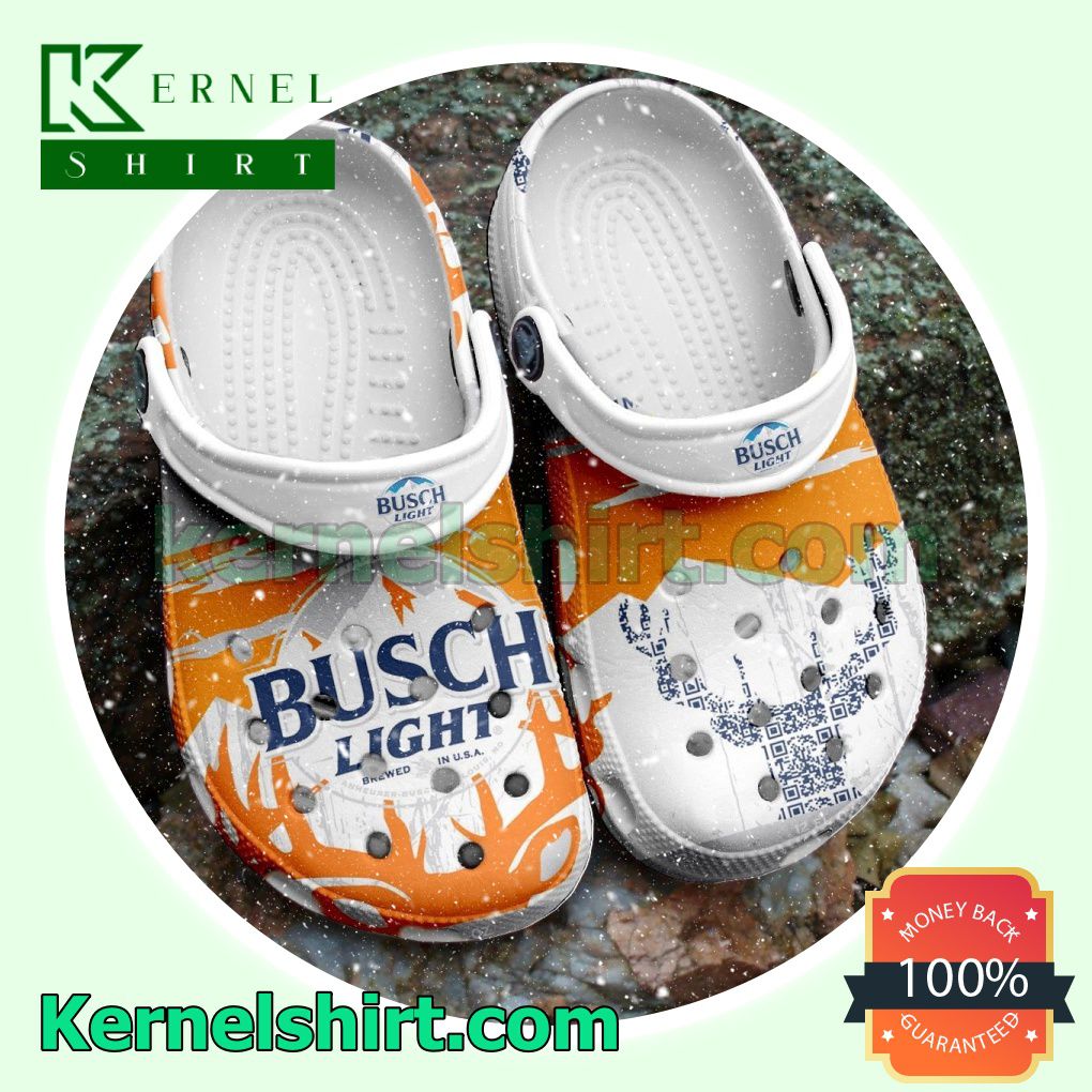 Busch Light Deer Orange Clogs Shoes Slippers Sandals