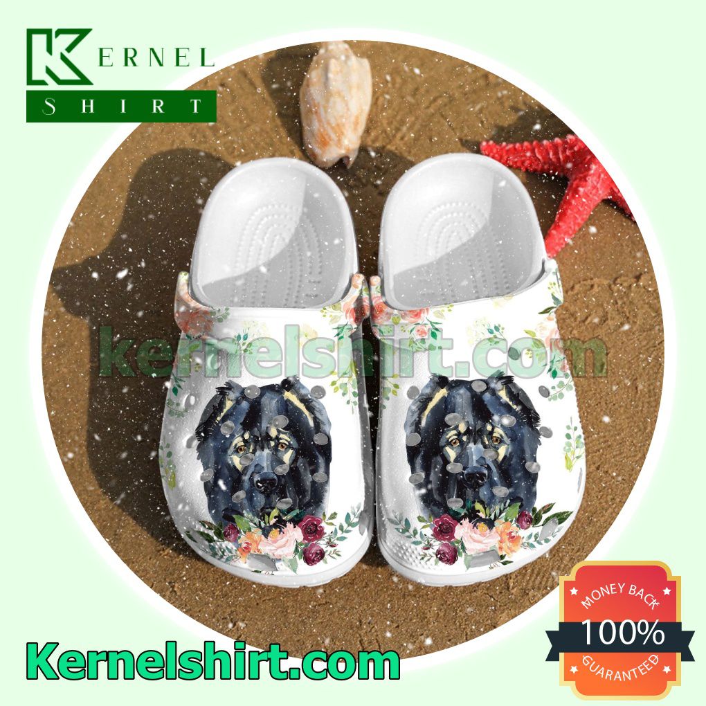 Caucasian Shepherd And Flower Clogs Shoes Slippers Sandals