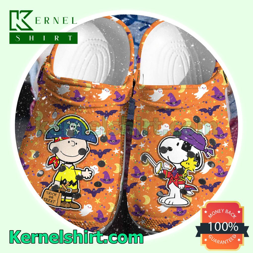 Charlie Brown And Snoopy Halloween Trick Or Treat Clogs Shoes Slippers Sandals