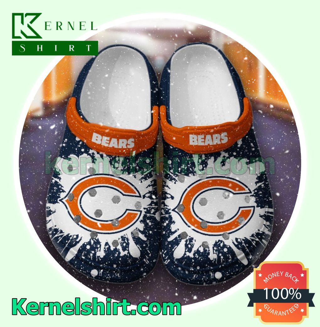 Chicago Bear Logo Color Splash Clogs Shoes Slippers Sandals