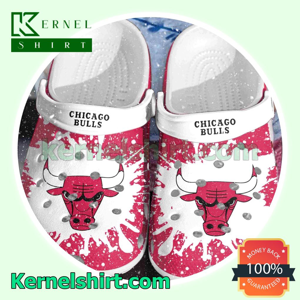 Chicago Bull Logo Color Splash Clogs Shoes Slippers Sandals