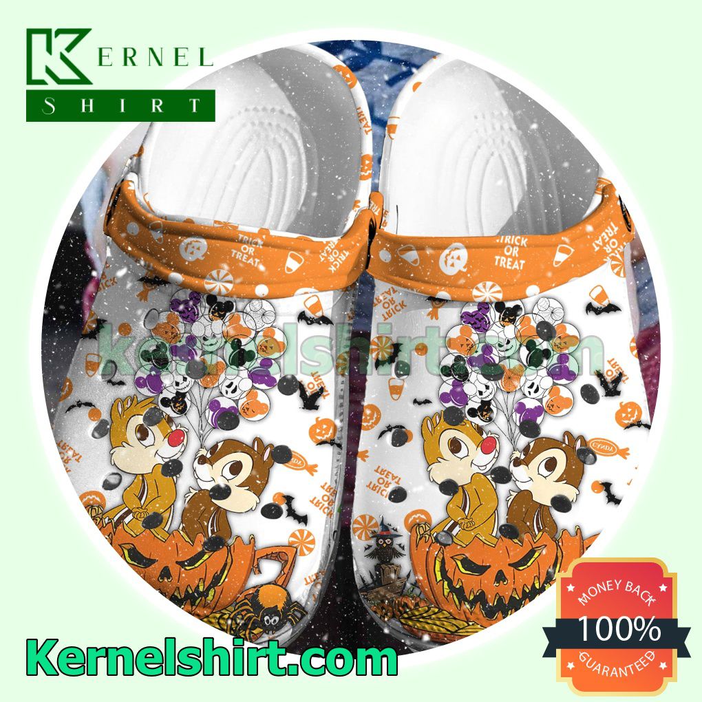 Chip 'n Dale A Bunch Of Balloons Halloween Clogs Shoes Slippers Sandals