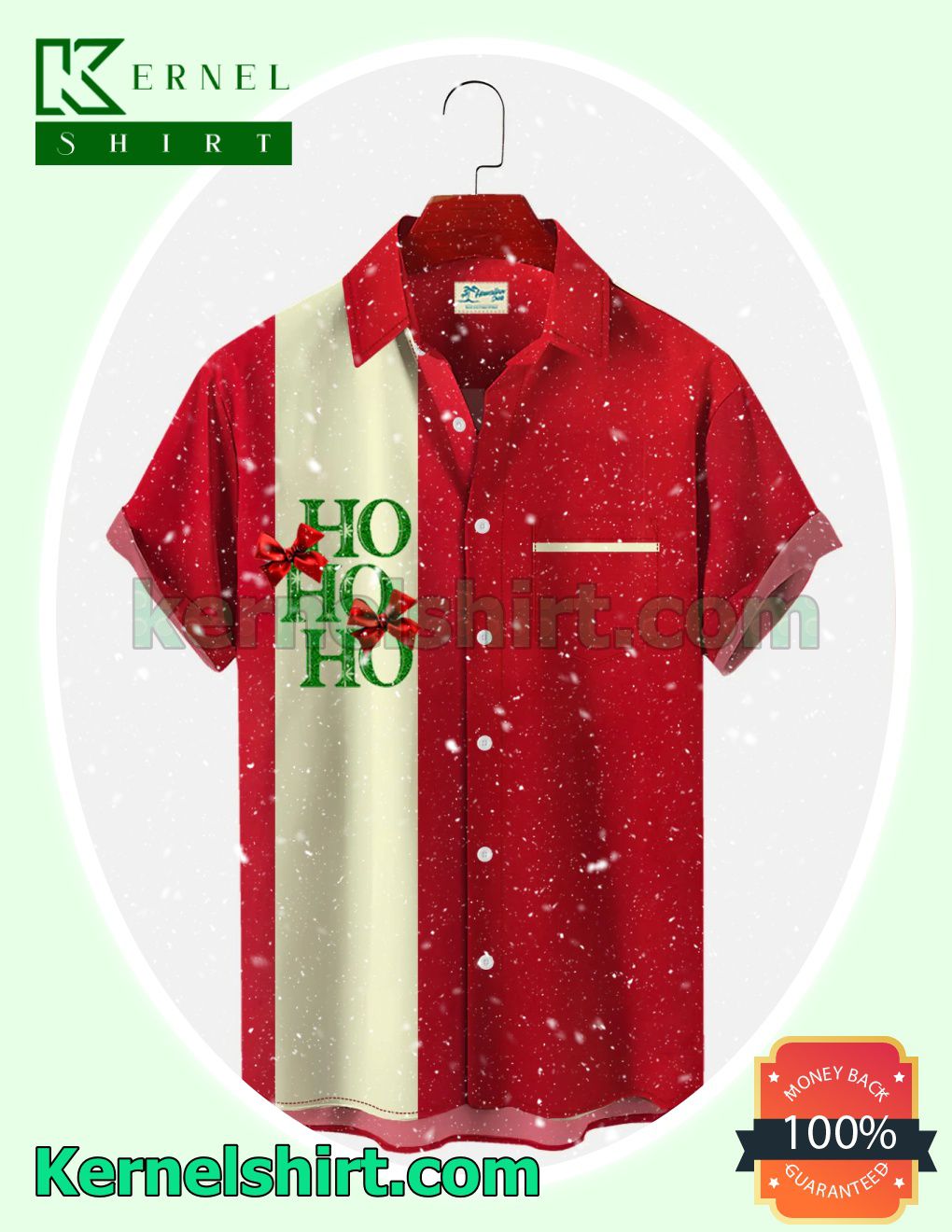 Christmas Hohoho Red Xmas Short Sleeve Shirts