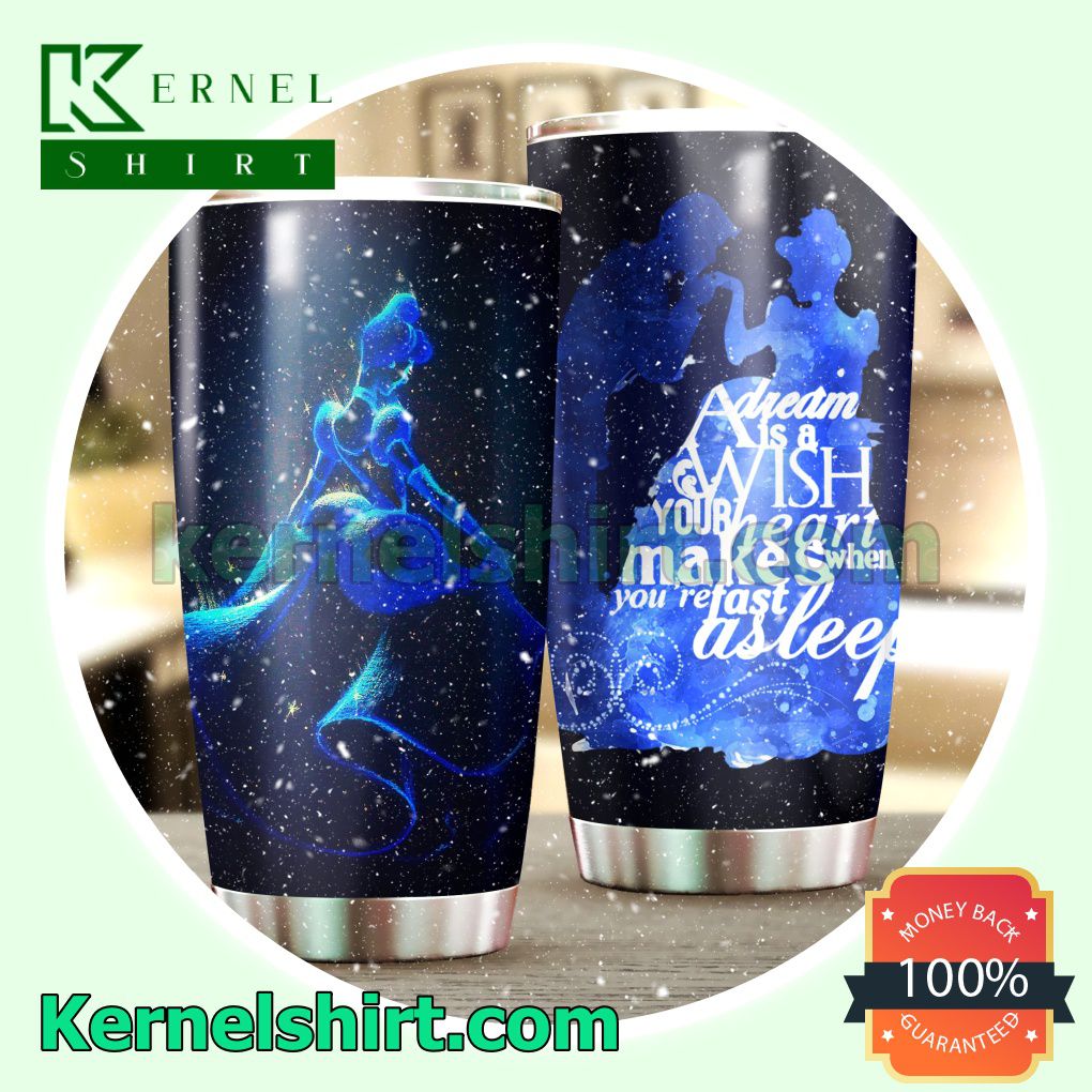 Cinderella A Dream Is A Wish Your Heart Makes When You're Fast Asleep Tumbler Cup