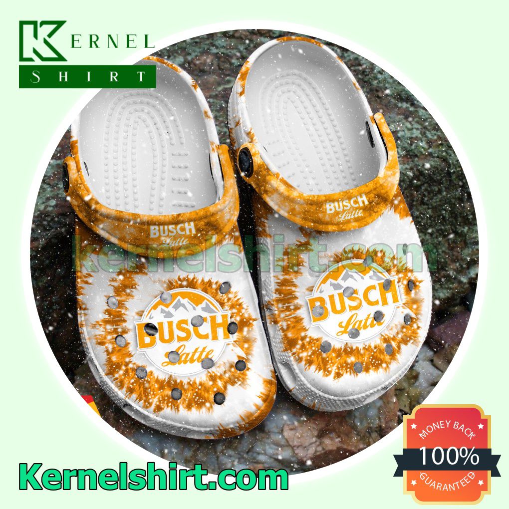 Classic Tie Dye Graphic Busch Latte Clogs Shoes Slippers Sandals