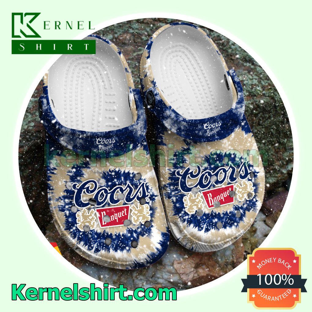 Classic Tie Dye Graphic Coors Banquet Clogs Shoes Slippers Sandals