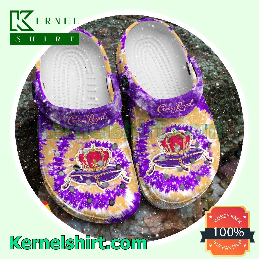 Classic Tie Dye Graphic Crown Royal Clogs Shoes Slippers Sandals