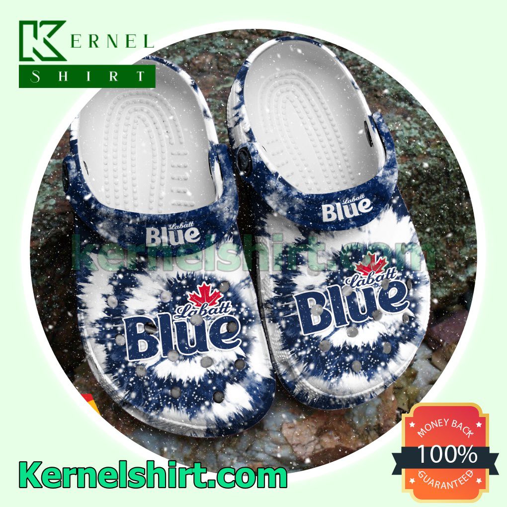 Classic Tie Dye Graphic Labatt Blue Clogs Shoes Slippers Sandals