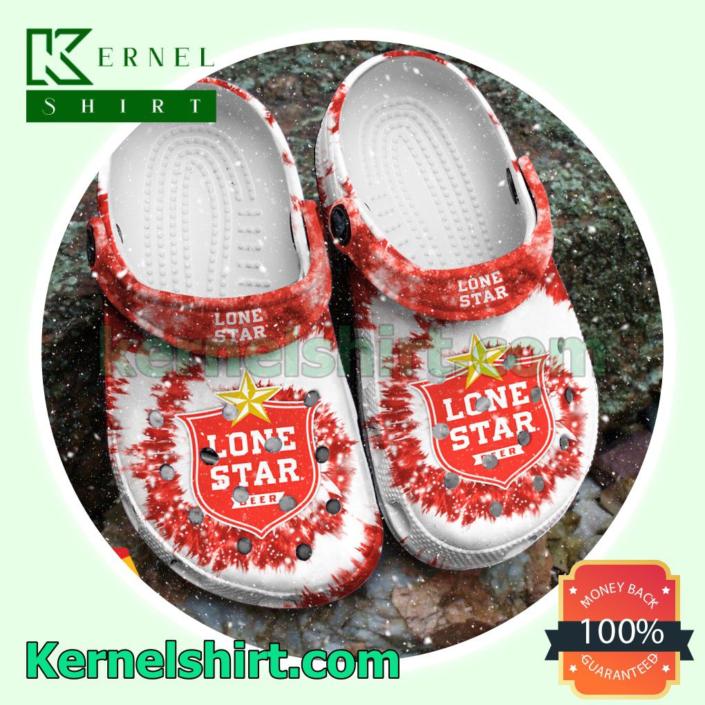 Classic Tie Dye Graphic Lone Star Beer Clogs Shoes Slippers Sandals