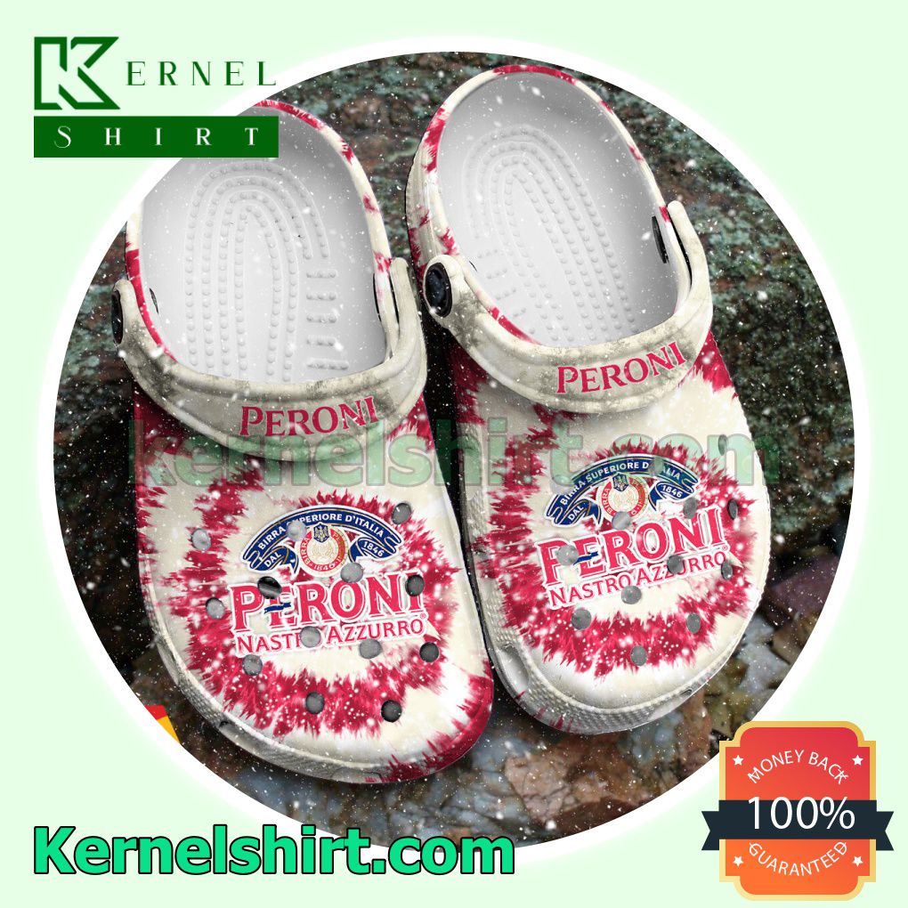 Classic Tie Dye Graphic Peroni Nastro Azzurro Clogs Shoes Slippers Sandals