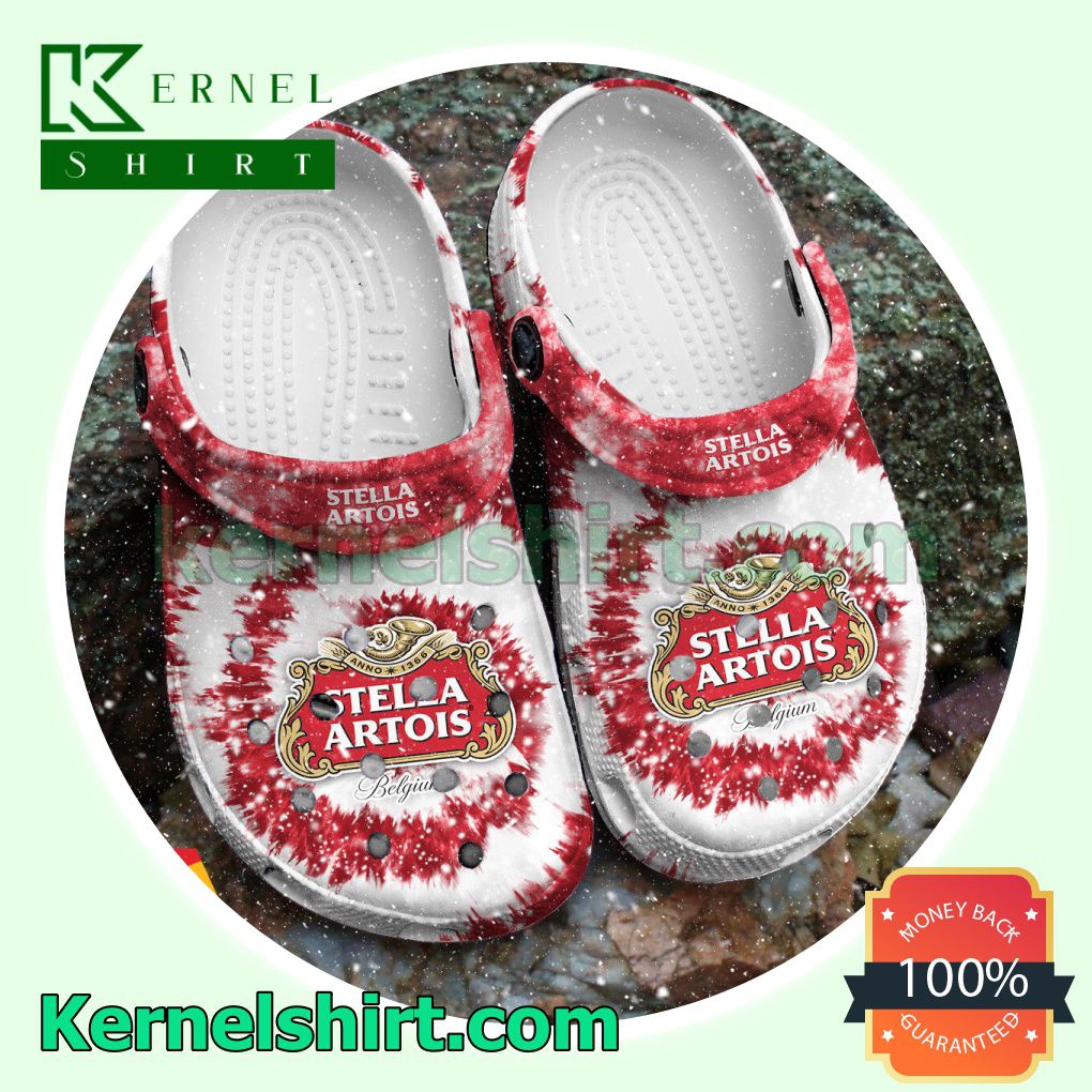 Classic Tie Dye Graphic Stella Artois Beer Clogs Shoes Slippers Sandals