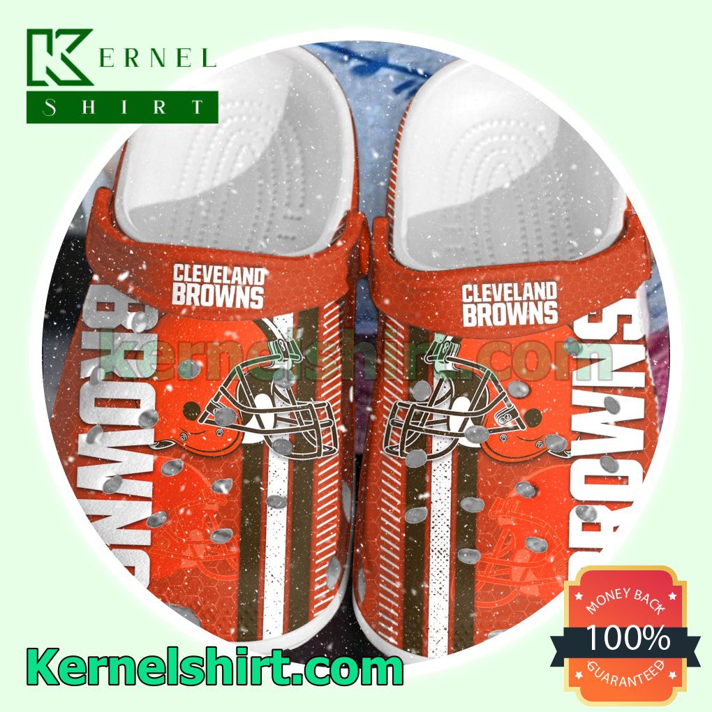 Cleveland Browns Hive Pattern Clogs Shoes Slippers Sandals