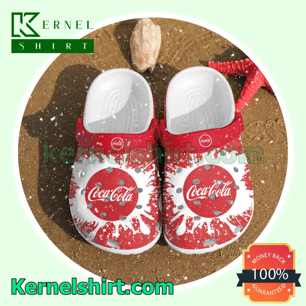 Coca Cola Logo Red Splash Clogs Shoes Slippers Sandals