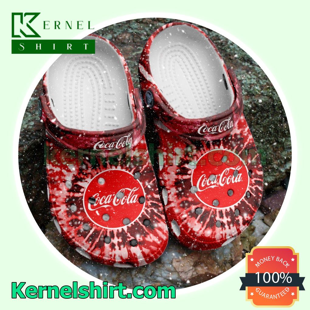 Coca Cola Red Tie Dye Clogs Shoes Slippers Sandals