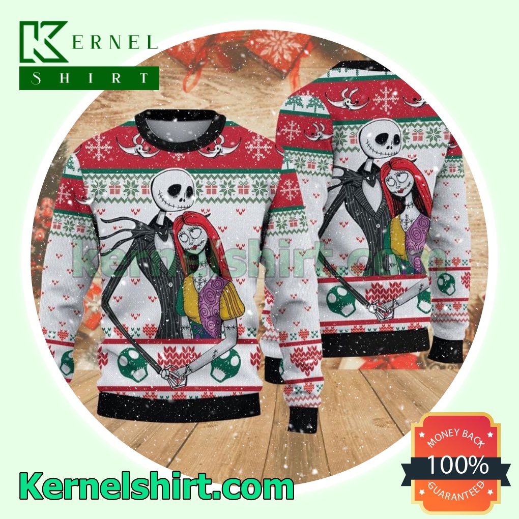 Couple Jack And Sally Xmas Knitted Sweater