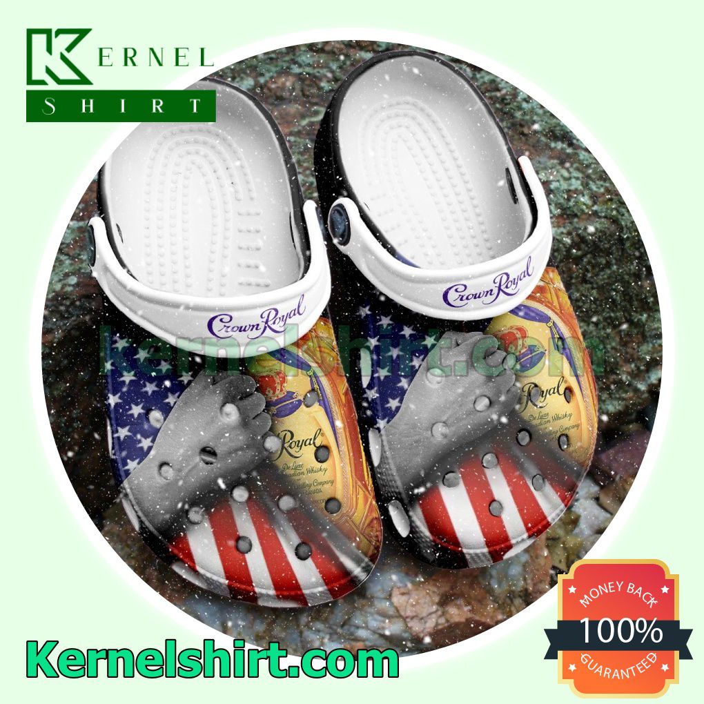 Crown Royal American Flag Clogs Shoes Slippers Sandals