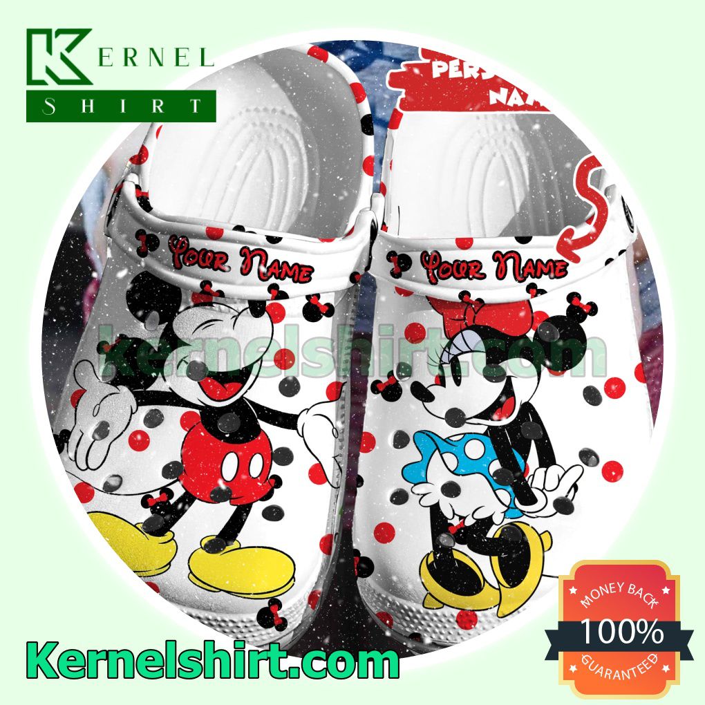 Custom Name Mickey And Minnie Clogs Shoes Slippers Sandals