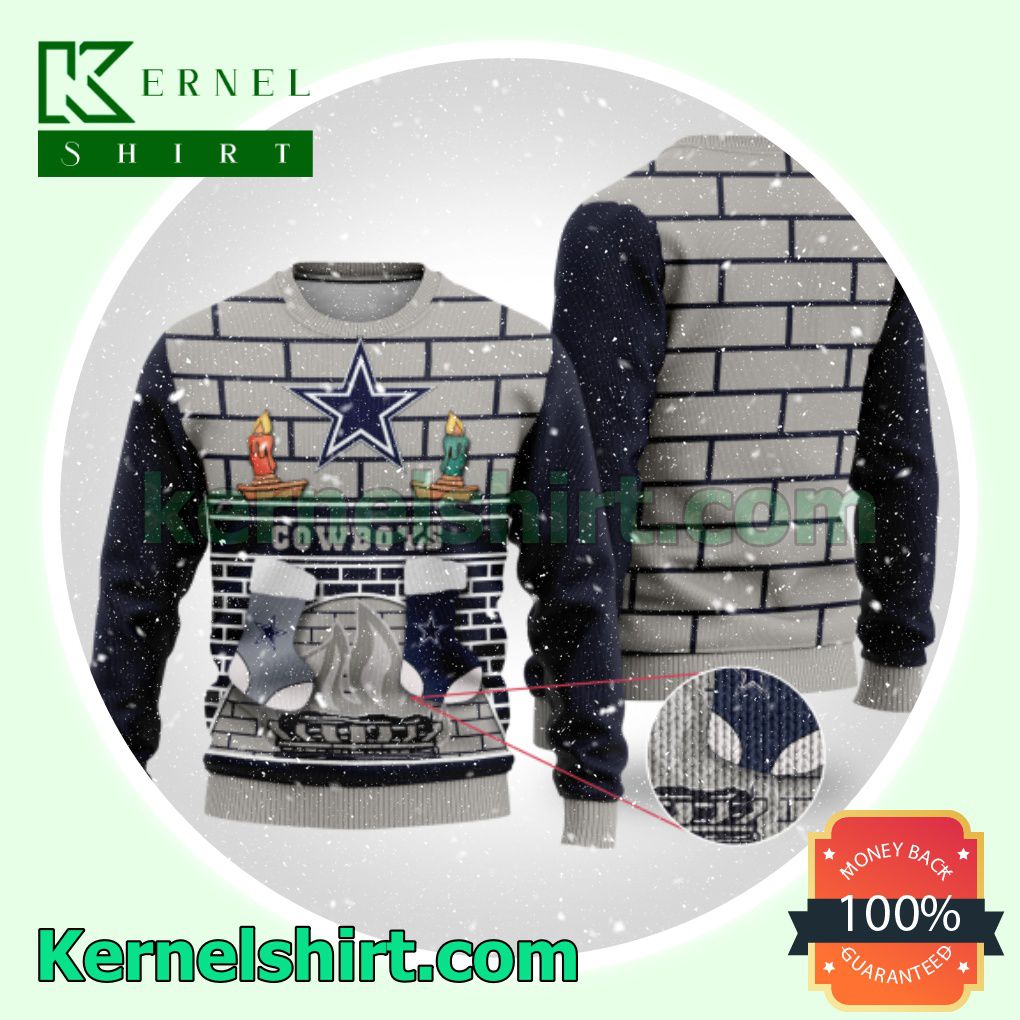 Dallas Cowboys Grey Wall Crewneck Sweatshirt