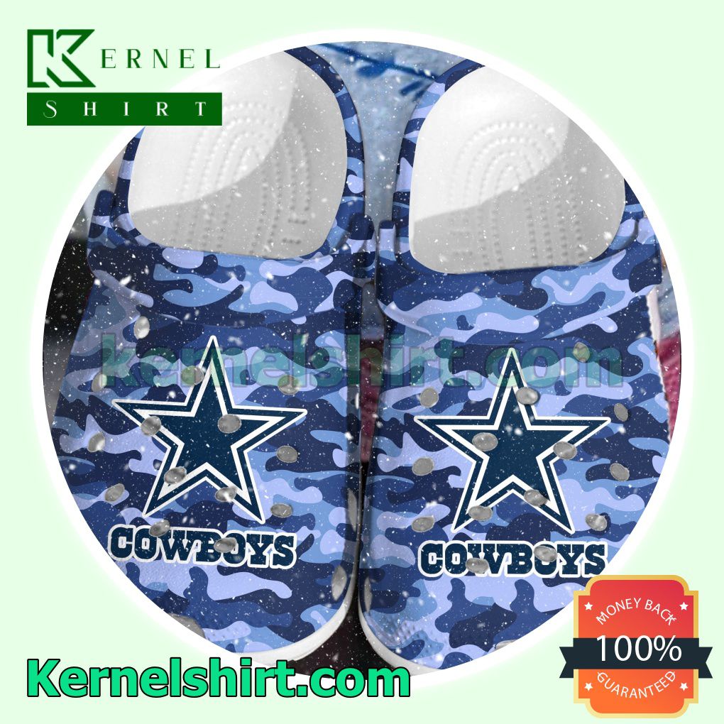 Dallas Cowboys Logo Camouflage Clogs Shoes Slippers Sandals