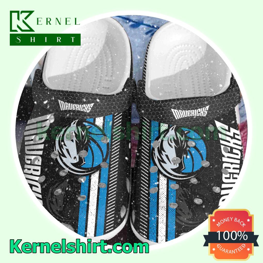 Dallas Mavericks Metal Pattern Clogs Shoes Slippers Sandals