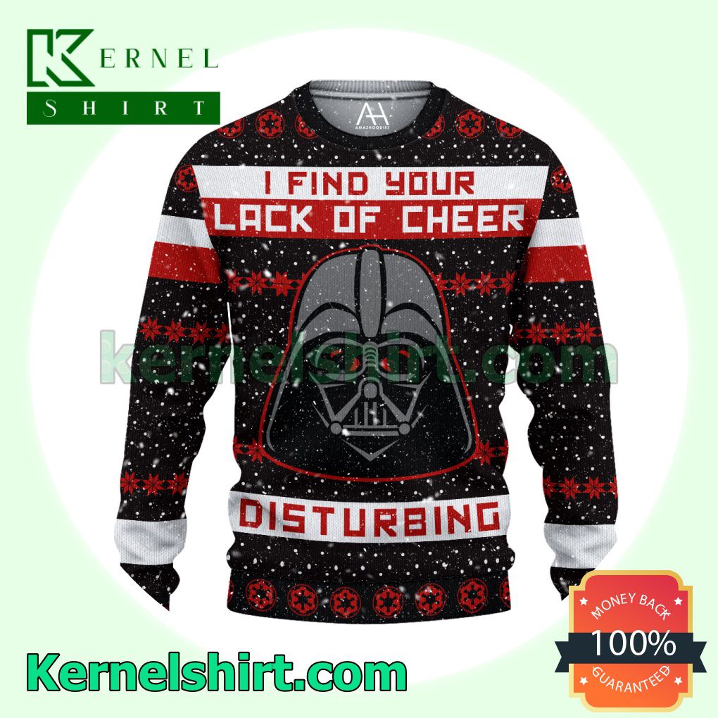 Darth Vader I Find Your Lack Of Faith Disturbing Black Crewneck Sweatshirt