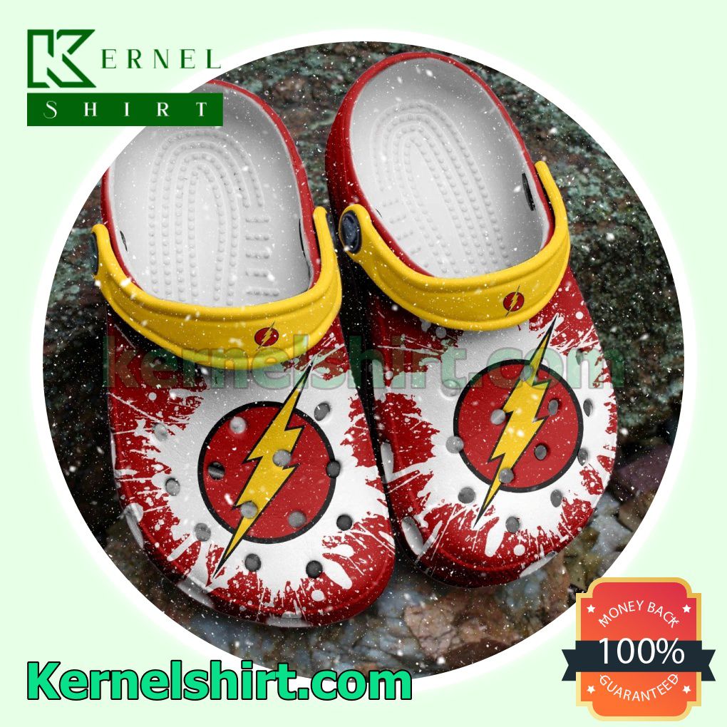 Dc Comic Flash Logo Color Splash Clogs Shoes Slippers Sandals