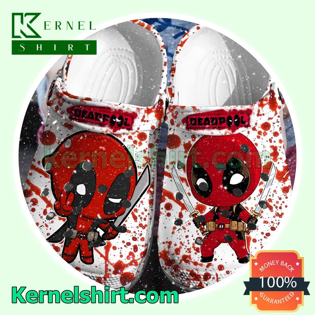 Deadpool Chibi Blood Stain Clogs Shoes Slippers Sandals