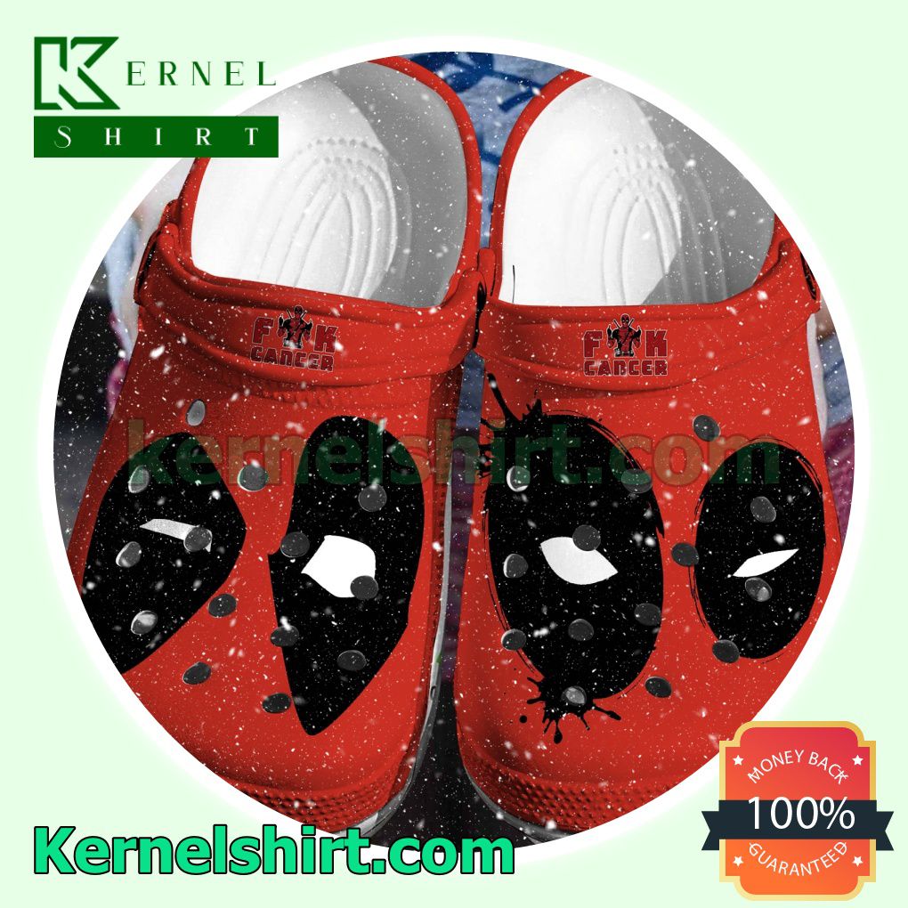 Deadpool Fuck Cancer Clogs Shoes Slippers Sandals