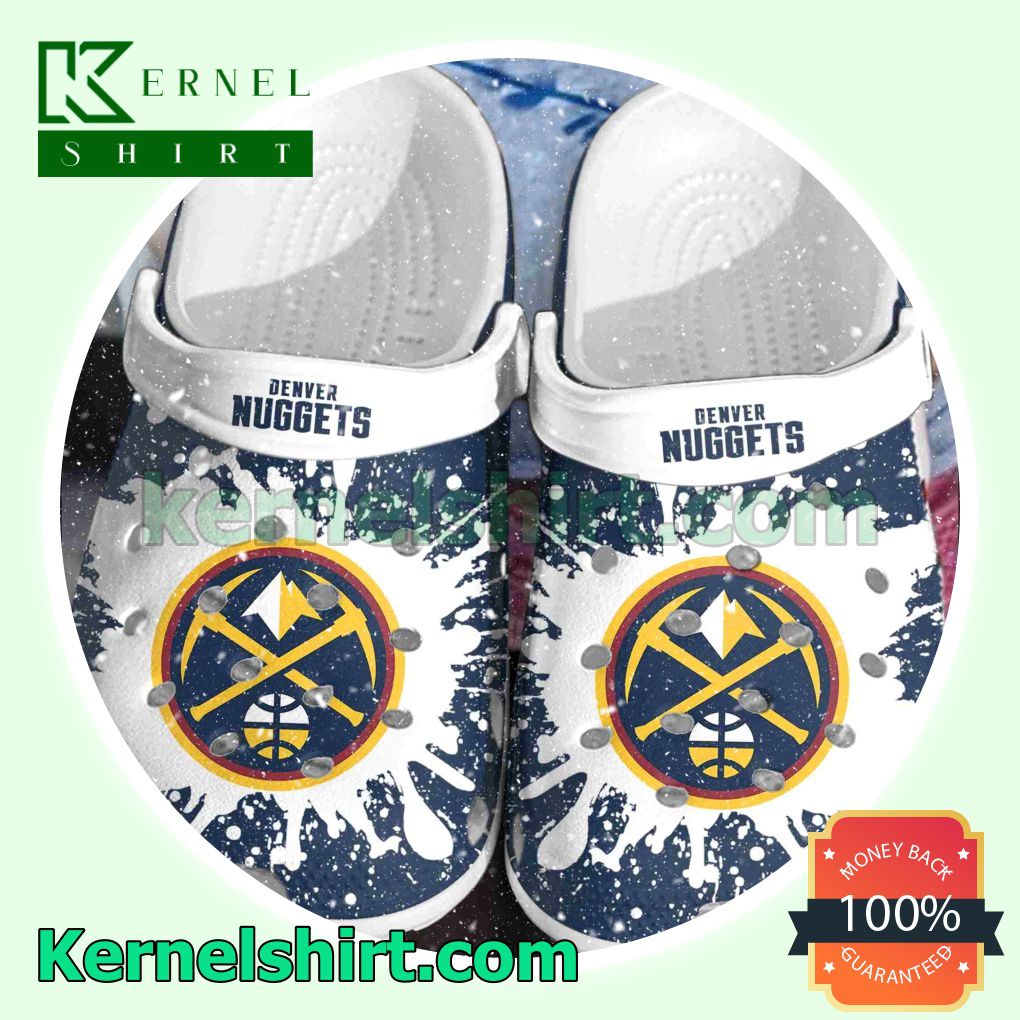 Denver Nuggets Logo Color Splash Clogs Shoes Slippers Sandals